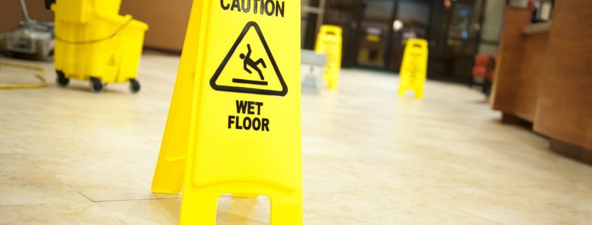 caution wet floor sign